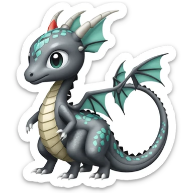 Meloetta-Gible-Pokémon-Fakémon-fusion-hybrid-creature sticker