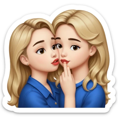 Sabrina carpenter kissing a cheek sticker