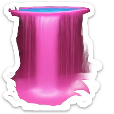 Hot Pink pool with a waterfall  sticker