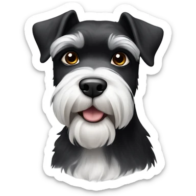 Black and white schnauzer  sticker
