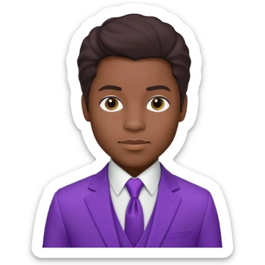 Prince Rogers Nelson with dark brown hair sticker