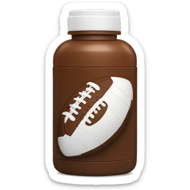 football supplements bottle sticker
