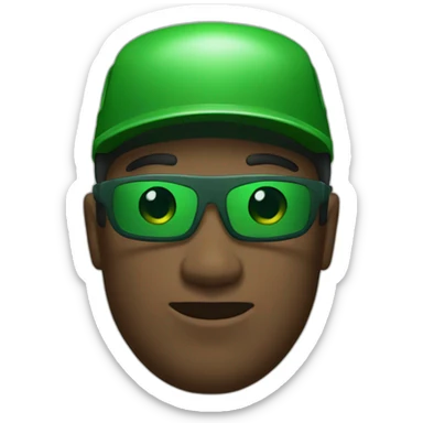 gambler with green visor sticker