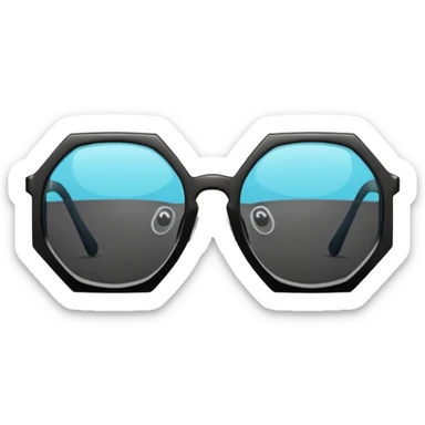 hexagon glasses sticker