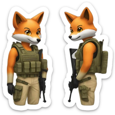 Fox airsoft sticker