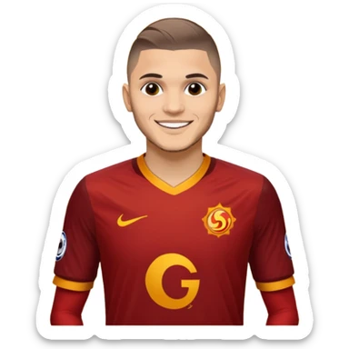 Mauro icardi Galatasaray formasıyla gol sevinci yapıyor sticker