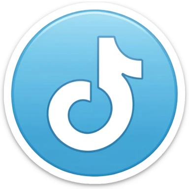 A sky-blue circle and a ☑️ With a Verified type tiktok checker symbol sticker