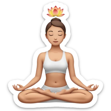 person in lotus position meditation yoga pose sticker