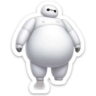 Baymax wearing ballerina outfit sticker