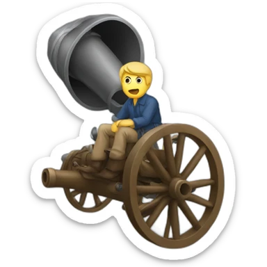 Man sit in a cannon sticker
