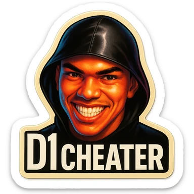 grin
 add the words " D1 Cheater " in White sticker