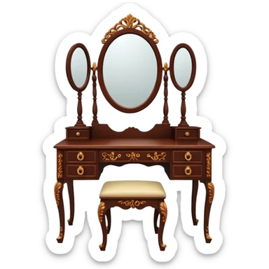 an old fashioned simple dressing table sticker