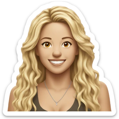 Hyper realistic Shakira smiling sticker