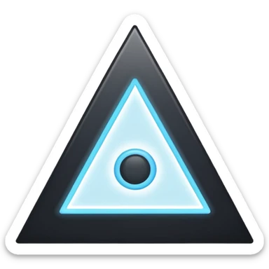 iOS style emoji, minimal summoning symbol, three dots triangle sticker