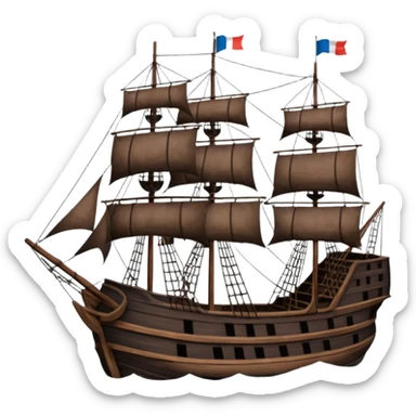 Batavia the Dutch East India Company ship, no flags sticker