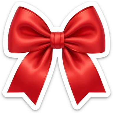 red bow with the "S" logo in the center of the bow sticker