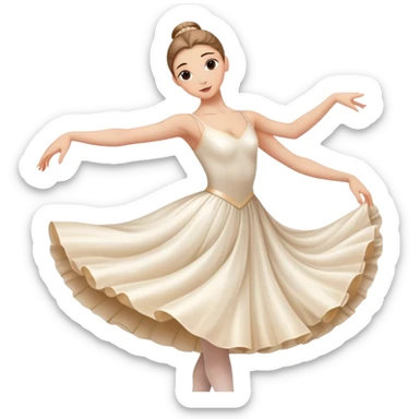 ballet dancer in a white dress sticker