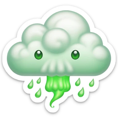 a green fart gas sticker