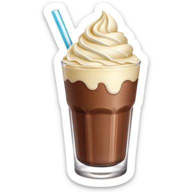 Choco milkshake with vanila ice cream sticker
