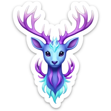 Pokemon legendary cian and purple  xerneas sticker