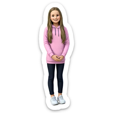 happy girl in nature sticker