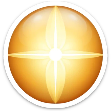 Floating energy orb containing subtle fabric or clothing element, masculine yet artistic style inspiration, soft radiating light sticker