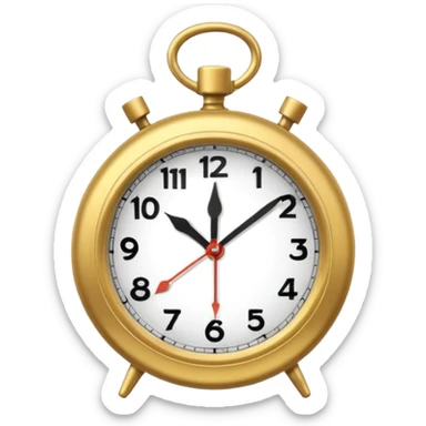 horloge avec la petite aiguille sur le 6 et la grande sur le 7 sticker