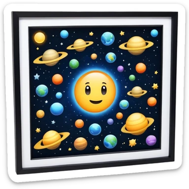 Multiverse inside a frame sticker