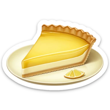 realistic a piece of lemon Tart sticker