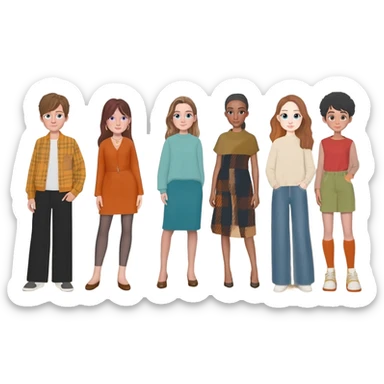 a house with a group pretty models living in it sticker