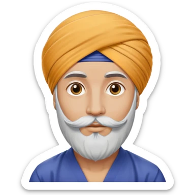 Sikh man with circular turban sticker
