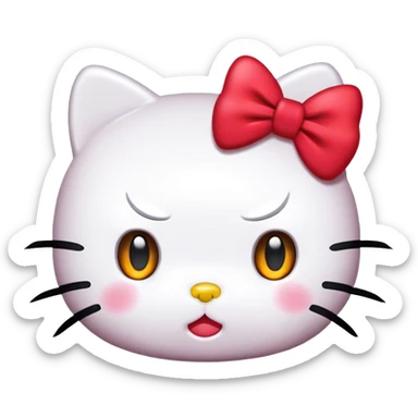 Hello-kitty hello-kitty mad red bow sticker