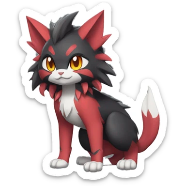  Kawaii Edgy Cool Beautiful Torracat-Zoroark full body sticker