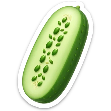 A cucumber in a finger hole  sticker