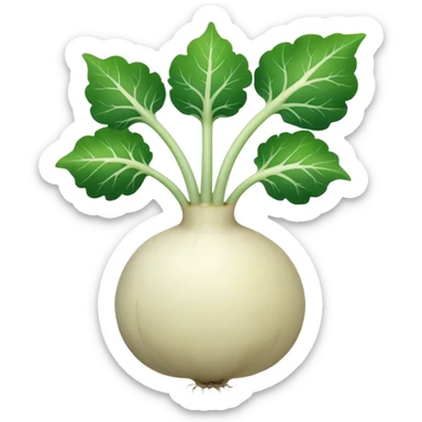 white turnip icon. Transparent background sticker