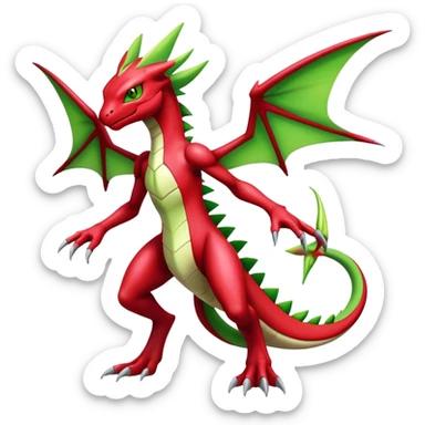  Cool Edgy Shiny Futuristic Ethereal Legendary Scizor-Charmeleon-Digimon-Schyther-Flygon-hybrid full body sticker