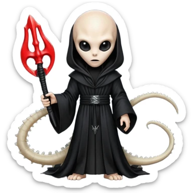 I need an emoji of a xenomorph from the alien franchise in a sith robe sticker