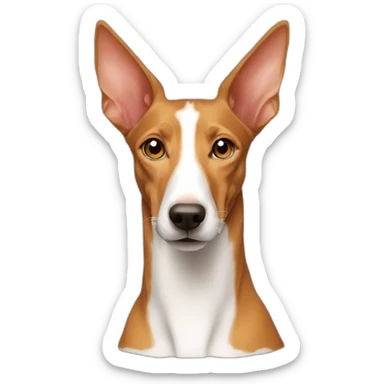 A podenco face sticker