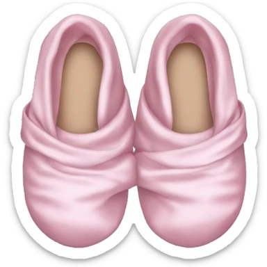 Light pink silk slippers and robe sticker