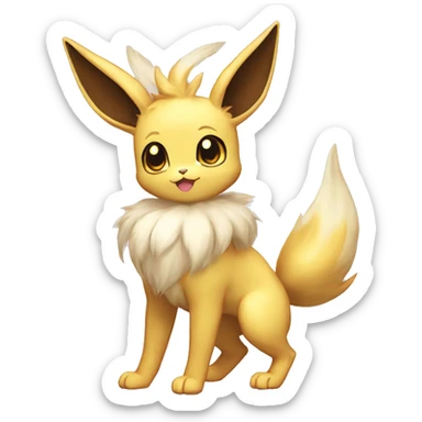 Shiny Kawaii Eeveelution-Cute-Pokémon-fusion full body sticker