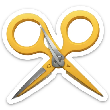 Roman numerals for 6 spelled out with scissors  sticker