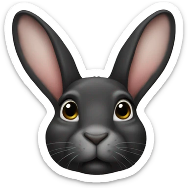 British spot rabbit black sticker