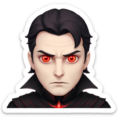Evil, shadowie Male lord with Red glowing eyes and  sticker