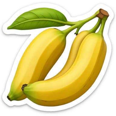 Crear un emoticón que tenga que ver con una variedad de Cambures , y que la paleta de colores sea la siguiente: Rojo Carmín, Amarillo, Amarillo Crema y Verde Pasto sticker