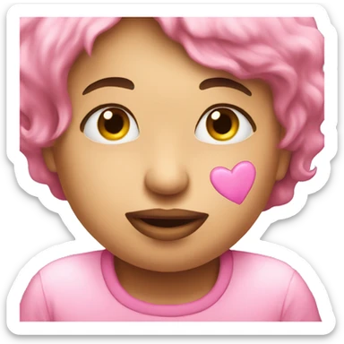 pink good night kisses sticker