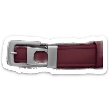 Burgundy buckle detail dress pants sticker