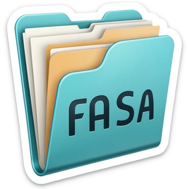 FAFSA info file - Transparent folder sticker