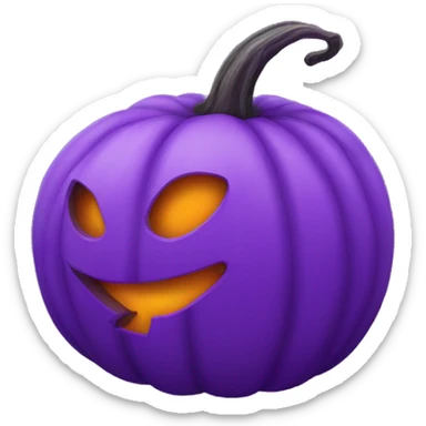 cool  Purple jack o lantern  for branding purpuse sticker
