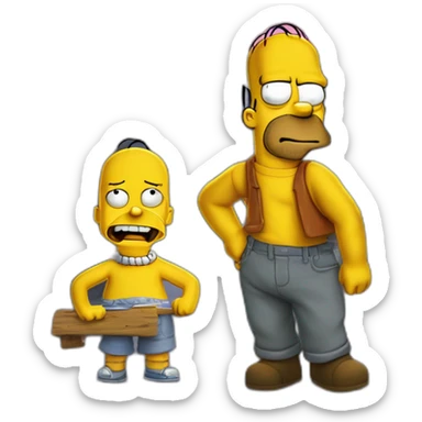 necesito poster de una pelicula de disney llamada "benja bajo el puente" es un homless parecido al vagabundo de los simpsons pidiendo plata sticker