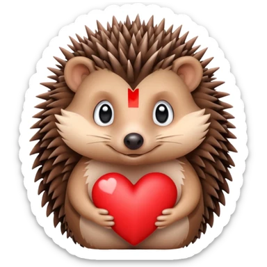 Hedgehog with love sticker